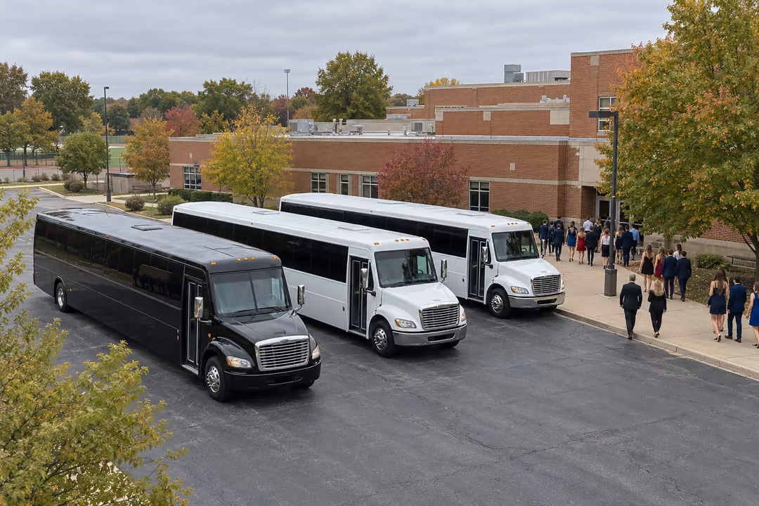 Prom and homecoming party bus rentals in Downers Grove
