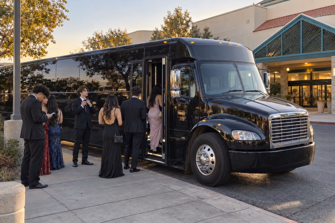 Prom and homecoming party bus rentals in Hanford