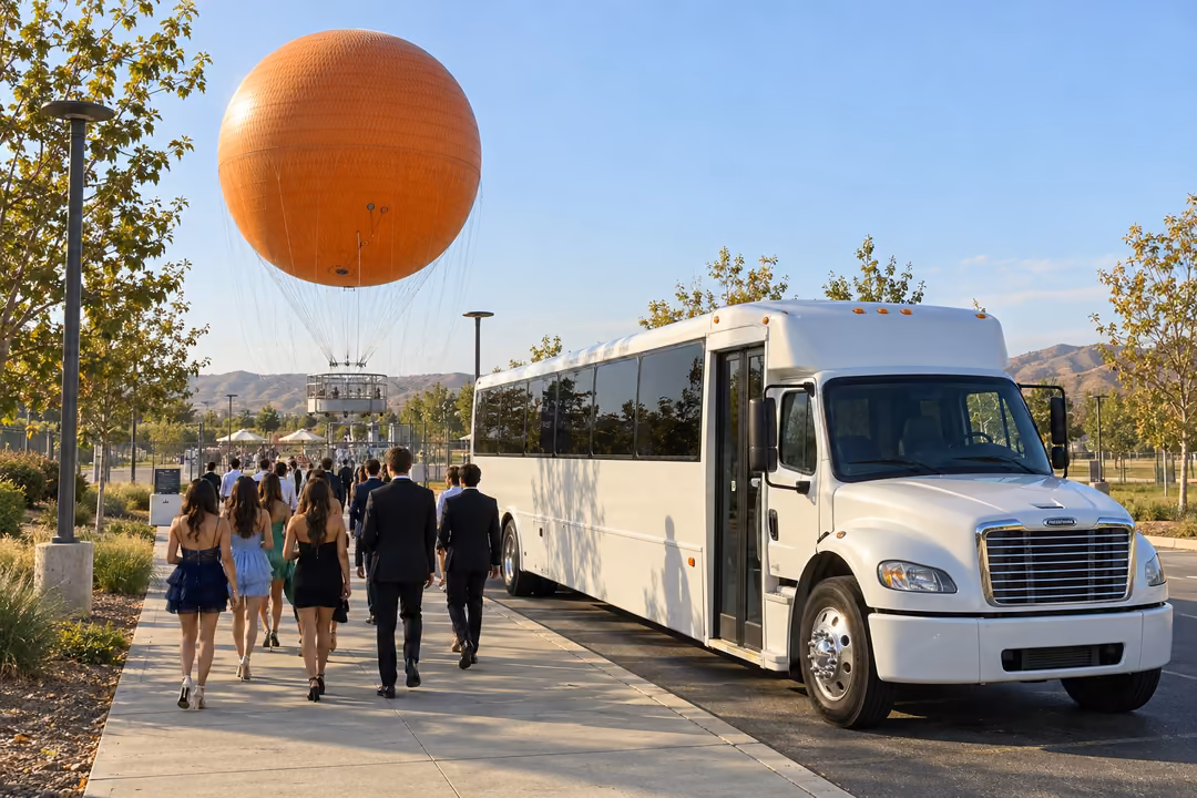 Prom and homecoming party bus rentals in Irvine