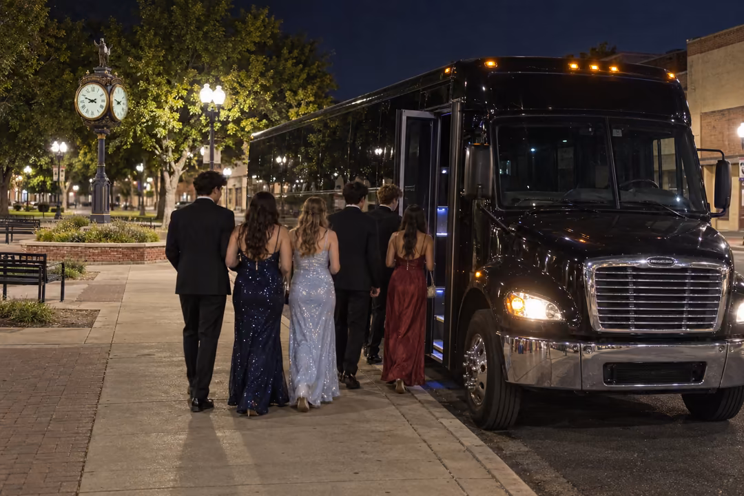 Prom and homecoming party bus rentals in Porterville