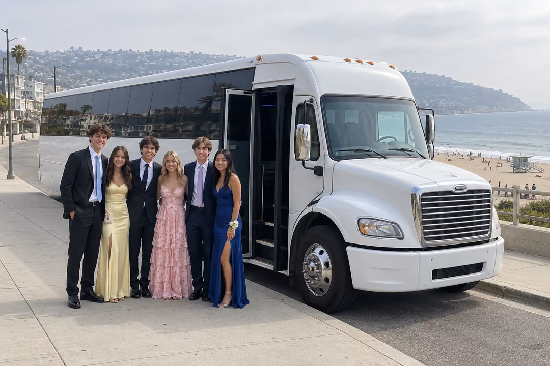 Prom and homecoming party bus rentals in Redondo Beach