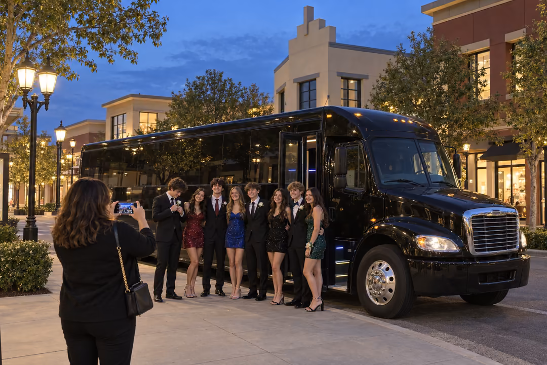 Prom and homecoming party buses in Rancho Cucamonga