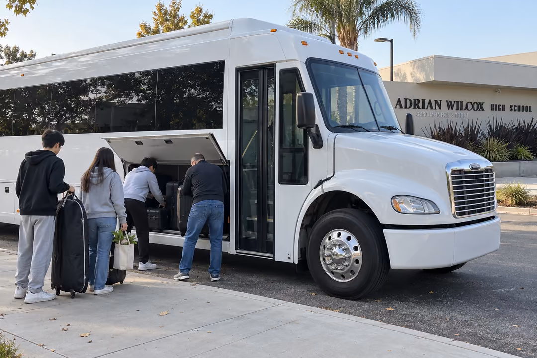 Prom and homecoming party buses in Santa Clara