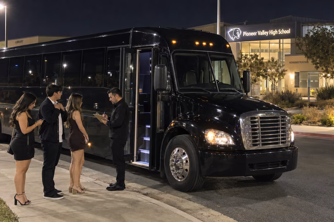Prom and homecoming party buses in Santa Maria