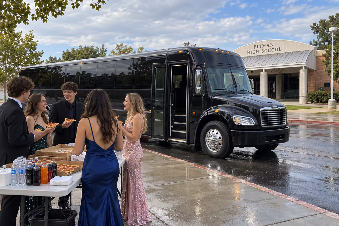 Prom party bus rentals in Turlock