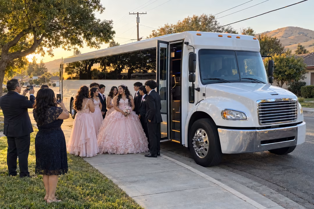 Quinceanera and sweet 16 party buses in Union City
