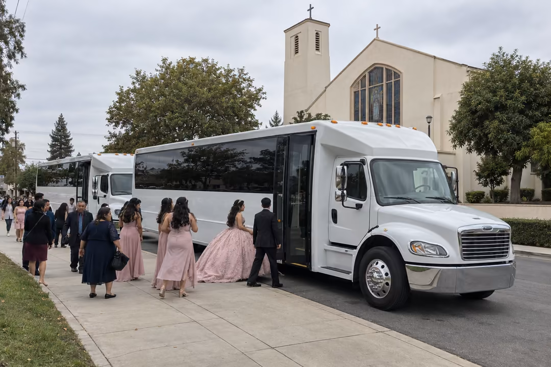 Quinceanera party bus rentals in Whittier