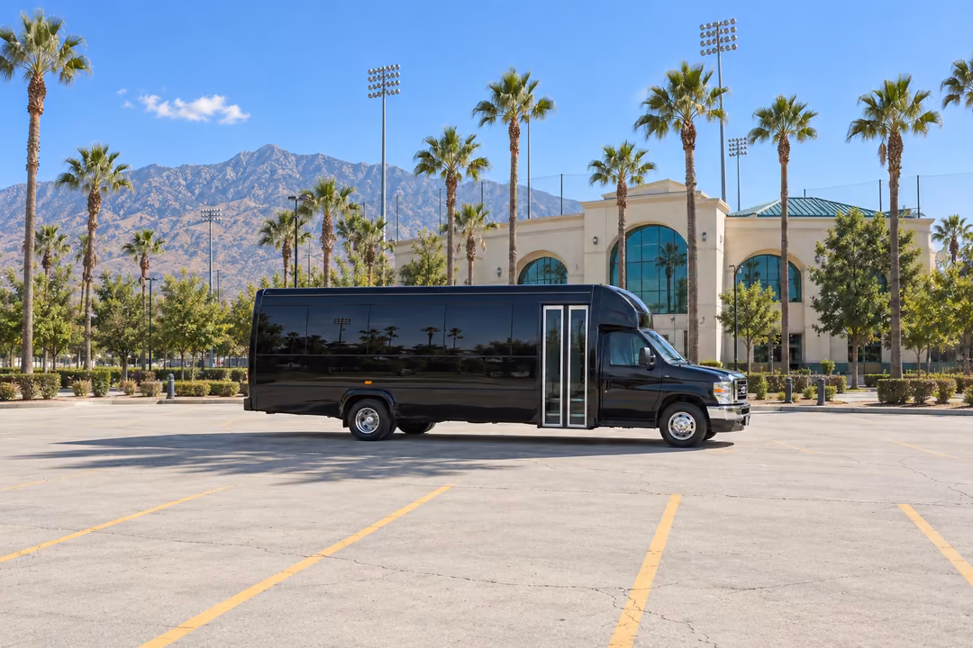 Rancho Cucamonga 20 passenger party bus rental exterior
