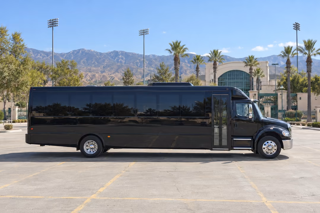 Rancho Cucamonga 40 passenger party bus rental exterior