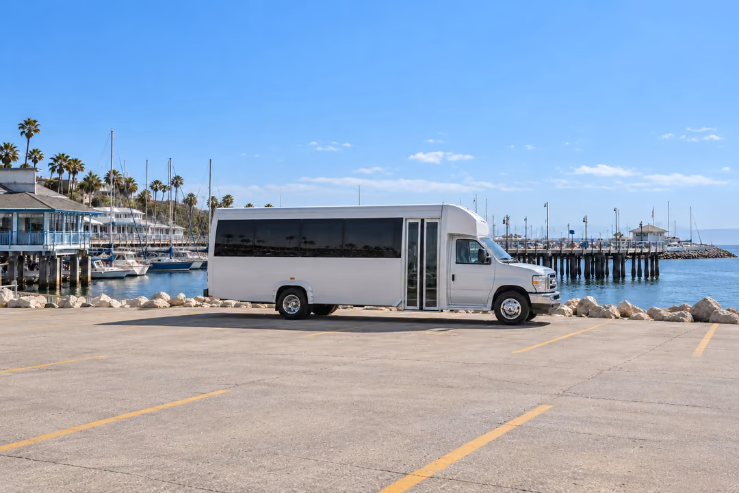 Redondo Beach 18 passenger party bus rental exterior