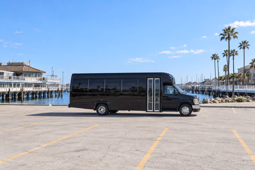 Redondo Beach 20 passenger party bus rental exterior