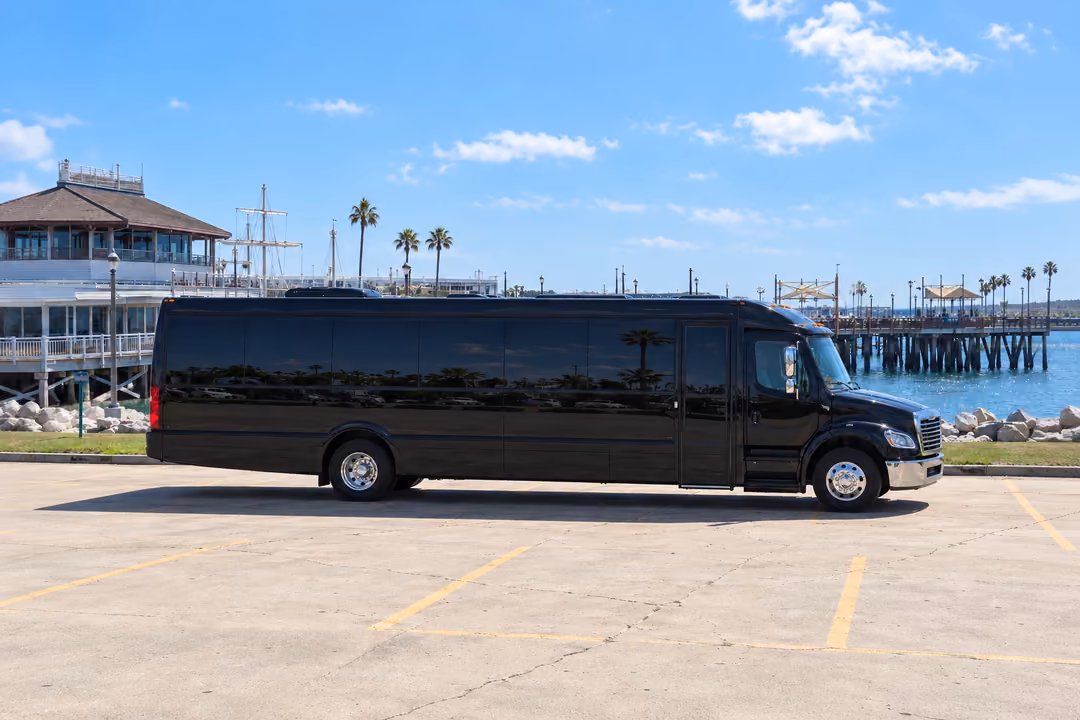 Redondo Beach 40 passenger party bus rental exterior