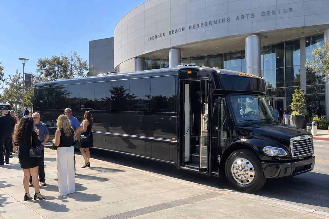 Rent a party bus to concerts and festivals in Redondo Beach