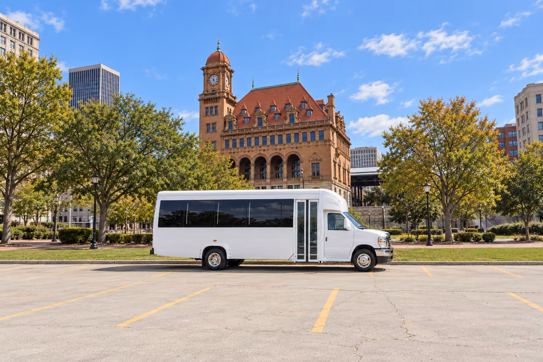 Richmond VA 15 passenger party bus rental exterior