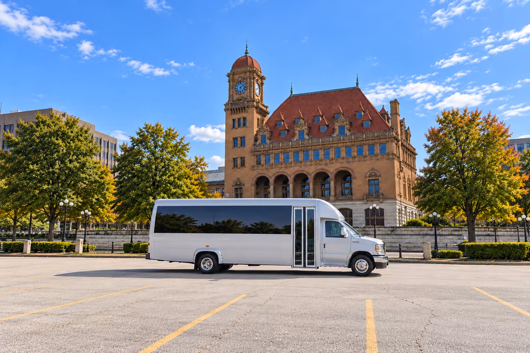 Richmond VA 18 passenger party bus rental exterior