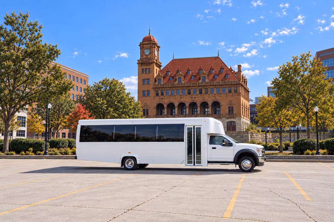 Richmond VA 25 passenger party bus rental exterior