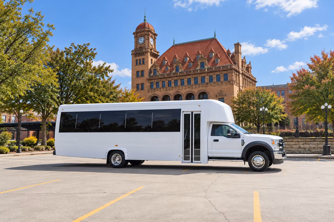 Richmond VA 30 passenger party bus rental exterior