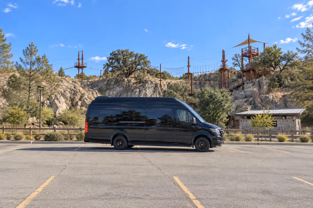 Rocklin 14 passenger Sprinter limo rental exterior