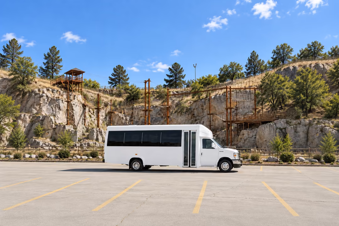 Rocklin 15 passenger party bus rental exterior
