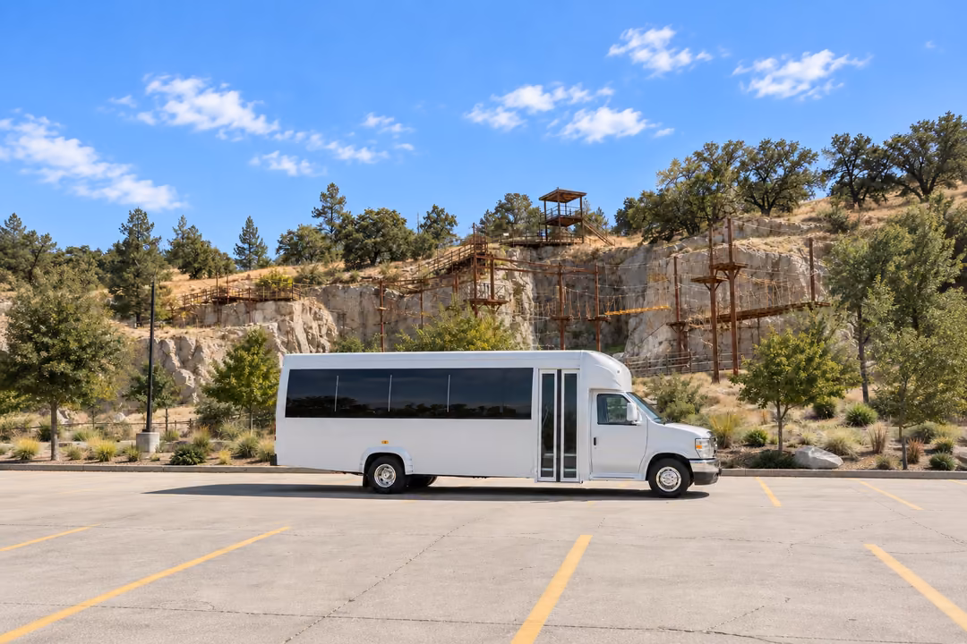 Rocklin 18 passenger party bus rental exterior