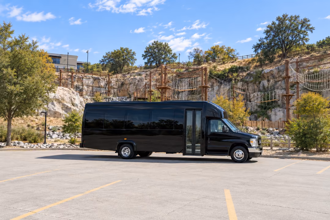 Rocklin 20 passenger party bus rental exterior
