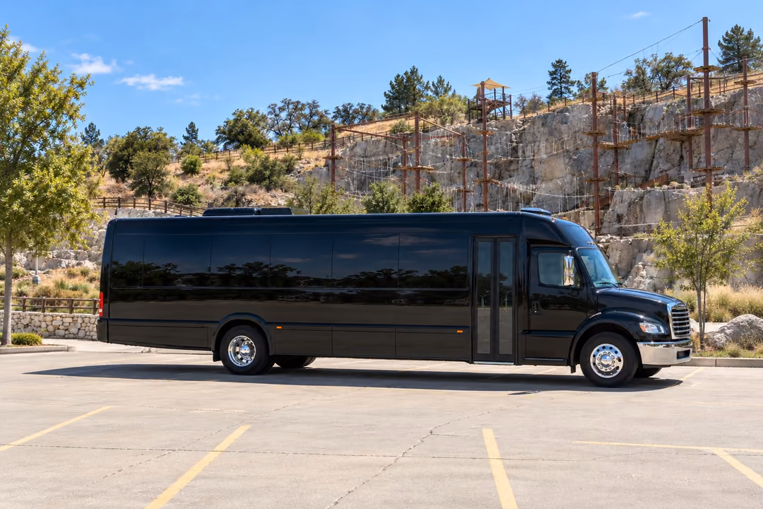 Rocklin 40 passenger party bus rental exterior