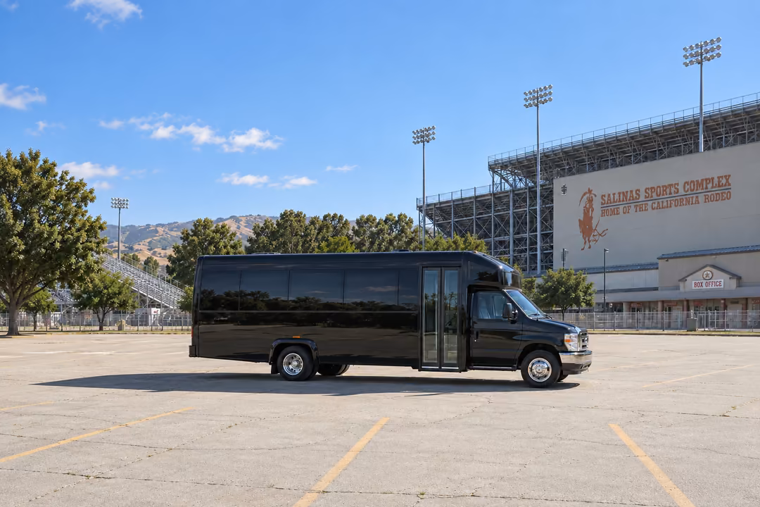 Salinas 20 passenger party bus rental exterior