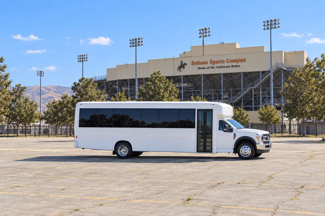 Salinas 25 passenger party bus rental exterior