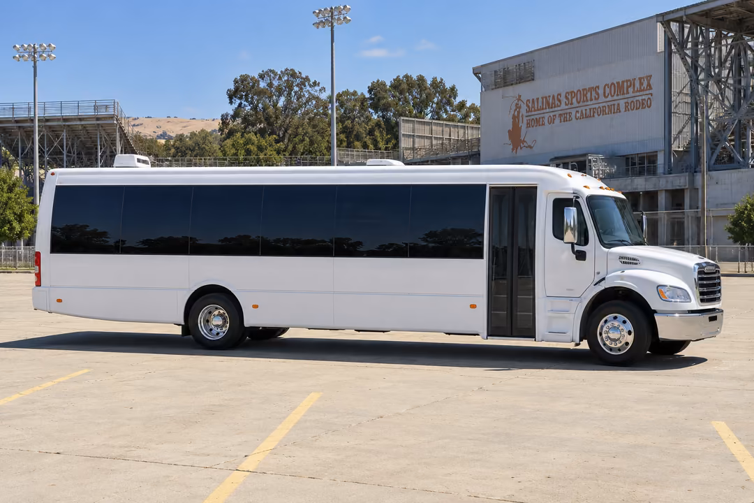 Salinas 50 passenger party bus rental exterior