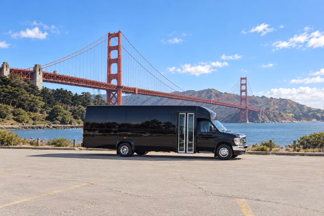 San Francisco 20 passenger party bus rental exterior
