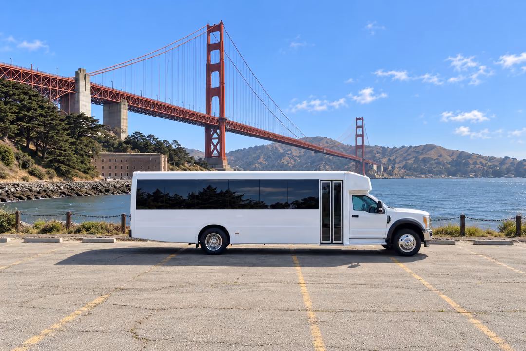 San Francisco 25 passenger party bus rental exterior