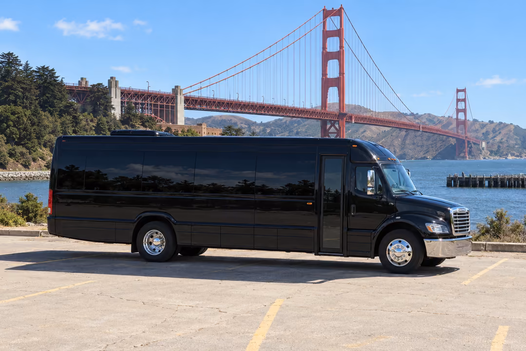 San Francisco 40 passenger party bus rental exterior