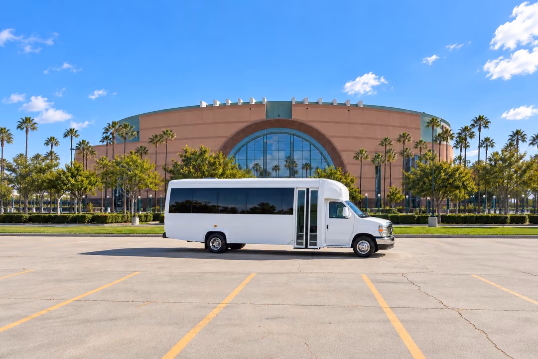 Santa Ana 15 passenger party bus rental exterior