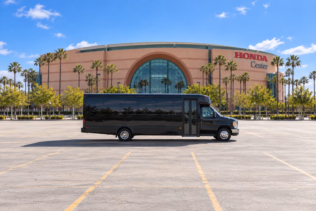 Santa Ana 20 passenger party bus rental exterior