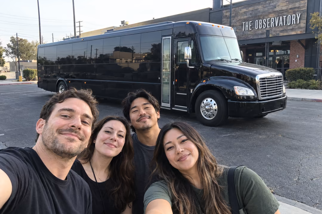 Santa Ana concert party bus rentals