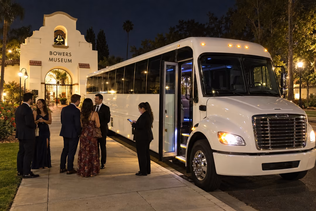 Santa Ana wedding party bus rentals