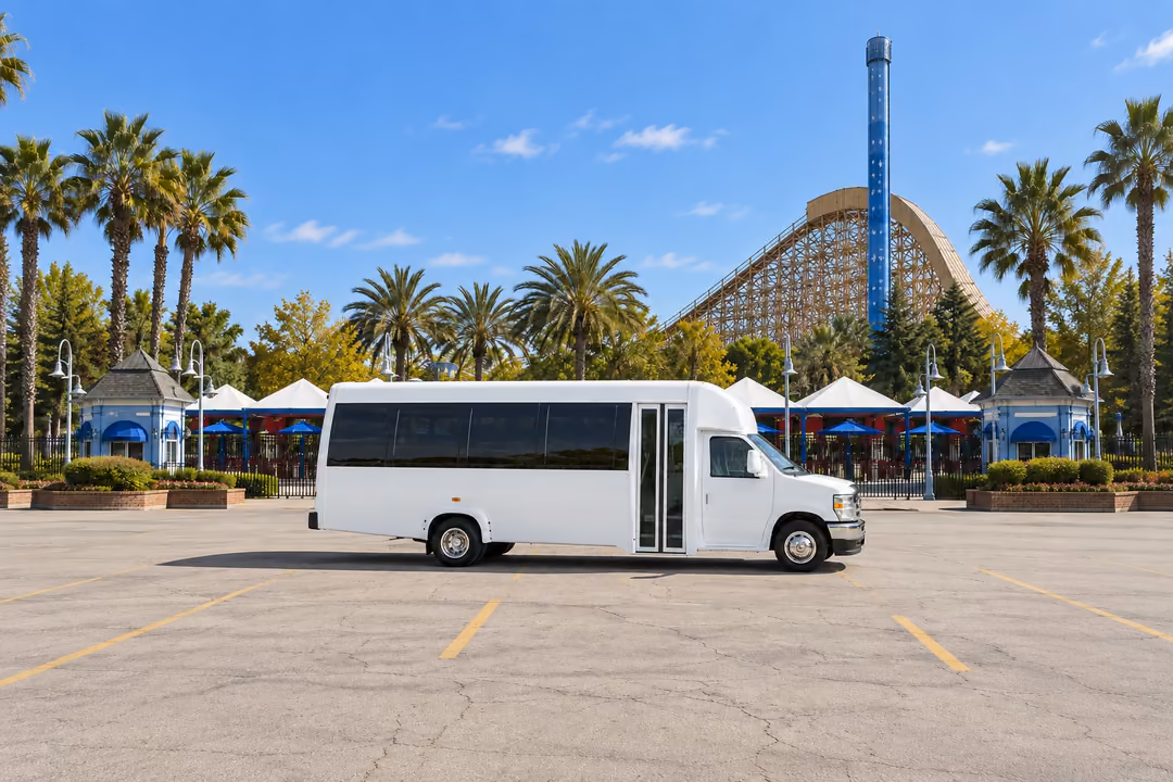 Santa Clara 15 passenger party bus rental exterior