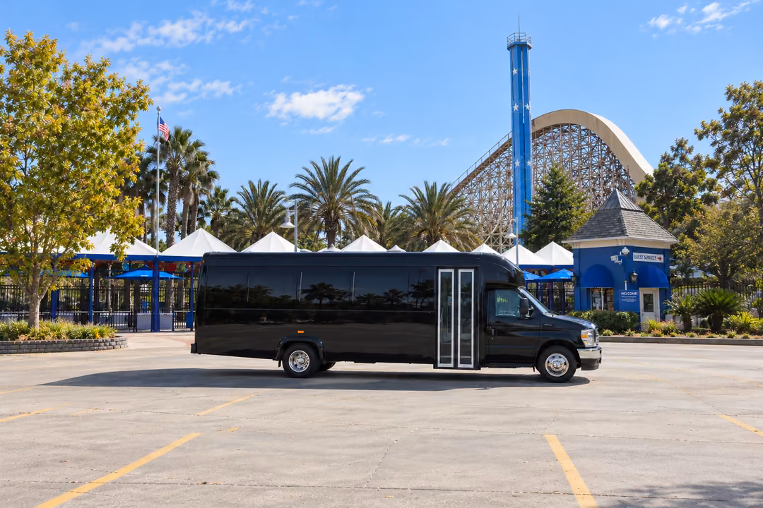Santa Clara 20 passenger party bus rental exterior