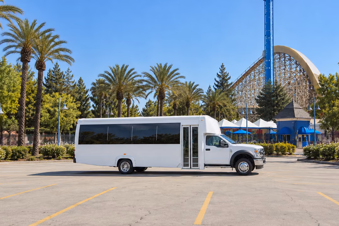 Santa Clara 25 passenger party bus rental exterior