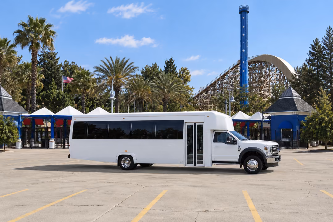 Santa Clara 30 passenger party bus rental exterior