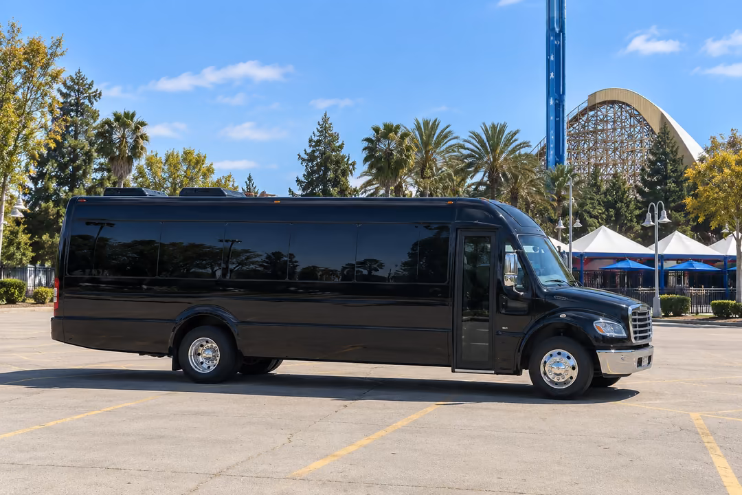 Santa Clara 40 passenger party bus rental exterior
