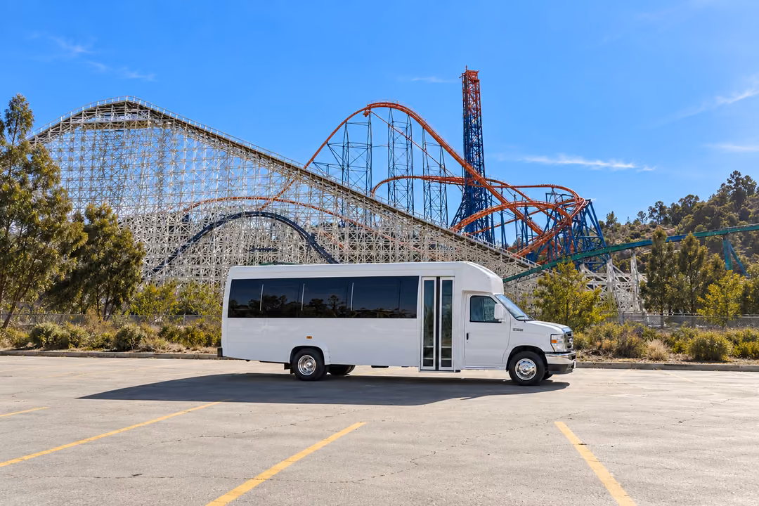 Santa Clarita 15 passenger party bus rental exterior