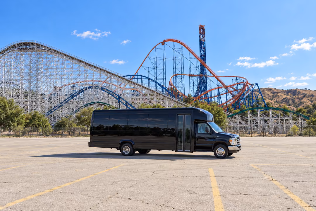 Santa Clarita 20 passenger party bus rental exterior