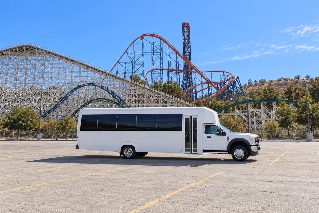 Santa Clarita 25 passenger party bus rental exterior