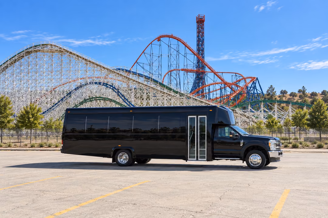 Santa Clarita 28 passenger party bus rental exterior
