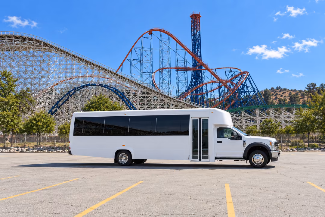 Santa Clarita 30 passenger party bus rental exterior