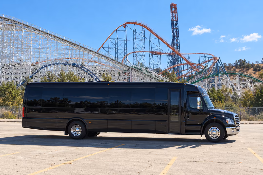 Santa Clarita 40 passenger party bus rental exterior