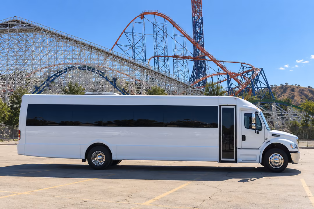 Santa Clarita 50 passenger party bus rental exterior
