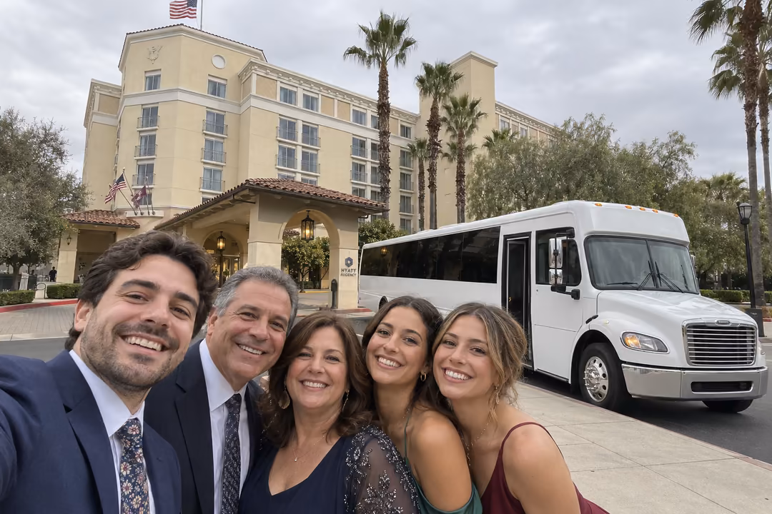 Santa Clarita wedding party bus rentals
