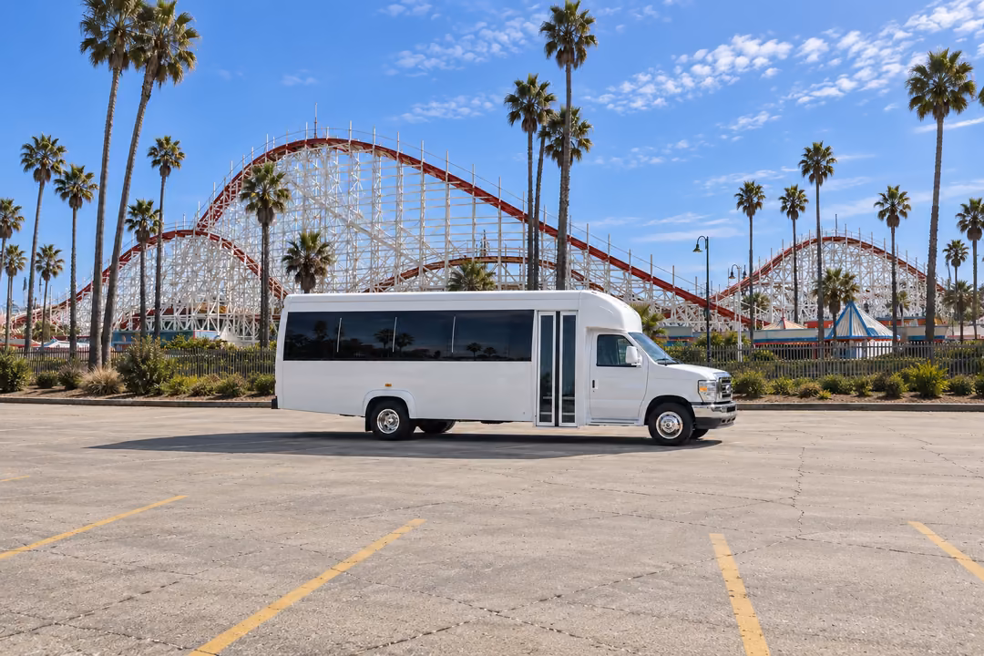 Santa Cruz 15 passenger party bus rental exterior